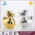 Gold-plated and silver plated ceramic duck home decor